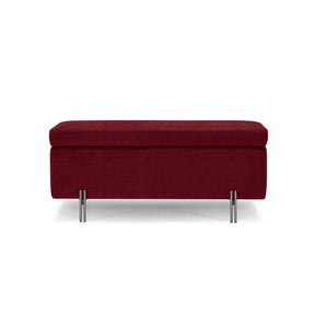 Panca Contenitore Made in Italy in Tessuto Cinigliato Bordeaux - SARDORELLA 110x45 cm