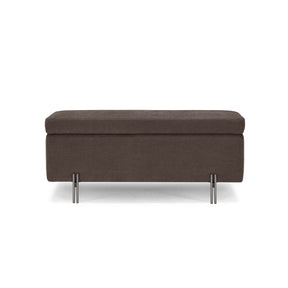 Panca Contenitore Made in Italy in Tessuto Cinigliato Marrone - SARDORELLA 110x45 cm