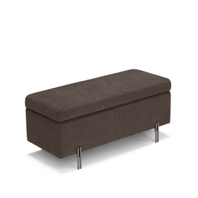 Panca Contenitore Made in Italy in Tessuto Cinigliato Marrone - SARDORELLA 110x45 cm