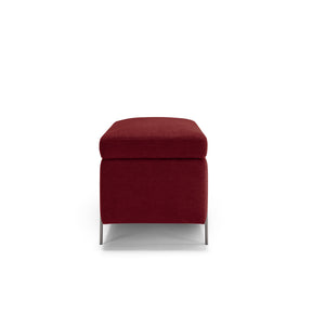 Panca Contenitore Made in Italy in Tessuto Cinigliato Bordeaux - SARDORELLA 110x45 cm