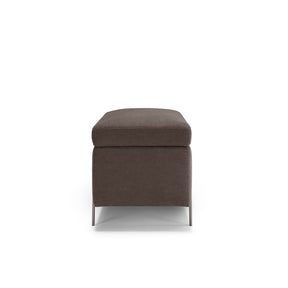 Panca Contenitore Made in Italy in Tessuto Cinigliato Marrone - SARDORELLA 110x45 cm