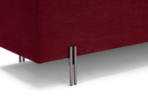 Panca Contenitore Made in Italy in Tessuto Cinigliato Bordeaux - SARDORELLA 110x45 cm