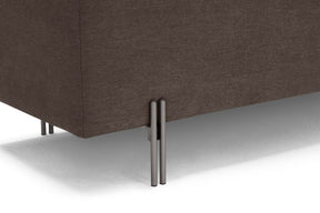 Panca Contenitore Made in Italy in Tessuto Cinigliato Marrone - SARDORELLA 110x45 cm