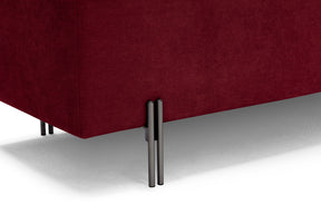 Panca Contenitore Made in Italy Trapuntata in Tessuto Cinigliato Bordeaux - CARAMAGNA 110x45 cm