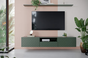 Mobile TV sospeso 2 ante a ribalta 1 cassetto Scalia 190x42 cm