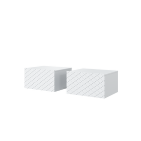 Set 2 Comodini 1 cassetto sospesi Scalia 50x42 cm