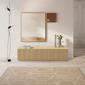 Mobile TV con 3 ante e 6 scomparti legno rovere Averno  - 178x41 cm