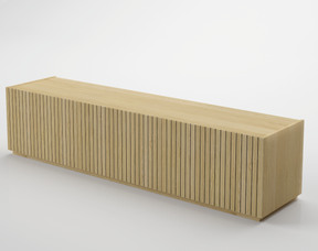 Mobile TV con 3 ante e 6 scomparti legno rovere Averno  - 178x41 cm