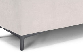 Panca Contenitore Made in Italy Trapuntata in Tessuto Cinigliato Beige - CORBARA 110x50 cm