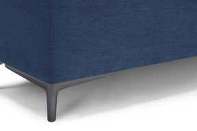 Panca Contenitore Made in Italy in Tessuto Cinigliato Blu - AVIGLIANA 110x50 cm