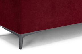 Panca Contenitore Made in Italy in Tessuto Cinigliato Bordeaux - AVIGLIANA 110x50 cm
