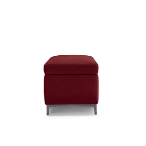 Panca Contenitore Made in Italy in Tessuto Cinigliato Bordeaux - AVIGLIANA 110x50 cm