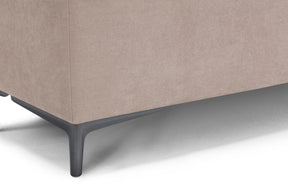 Panca Contenitore Made in Italy Trapuntata in Tessuto Cinigliato Camel - CORBARA 110x50 cm