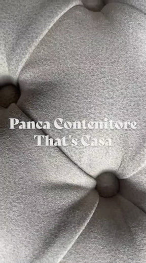 Panca Contenitore Made in Italy Trapuntata in Velluto Beige - VALSURA