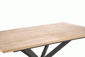 Tavolo allungabile in legno impiallacciato rovere con gambe in acciaio nero Legarto 160x90 cm - allungabile fino a 200 cm