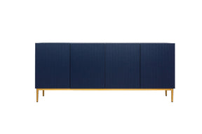 Madia 4 ante con piede in metallo oro Nicole 200x45 cm