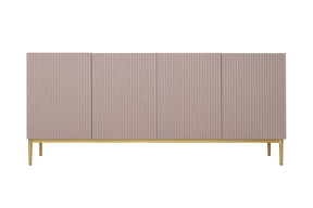 Madia 4 ante con piede in metallo oro Nicole 200x45 cm