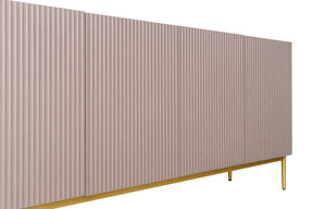 Madia 4 ante con piede in metallo oro Nicole 200x45 cm