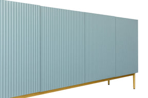 Madia 4 ante con piede in metallo oro Nicole 200x45 cm