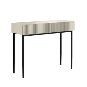 Consolle 2 cassetti con piede in metallo nero Nicole 100x82 cm