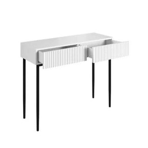 Consolle 2 cassetti con piede in metallo nero Nicole 100x82 cm