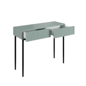 Consolle 2 cassetti con piede in metallo nero Nicole 100x82 cm