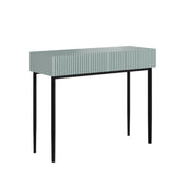 Consolle 2 cassetti con piede in metallo nero Nicole 100x82 cm