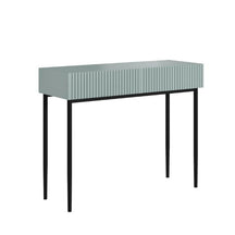 Consolle 2 cassetti con piede in metallo nero Nicole 100x82 cm