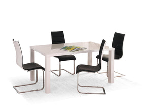 Tavolo allungabile in legno MDF laccato bianco Ronald 140x80 cm - allungabile fino a 180 cm