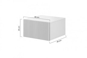 Set 2 Comodini Nicole 1 cassetto sospesi 46x45 cm